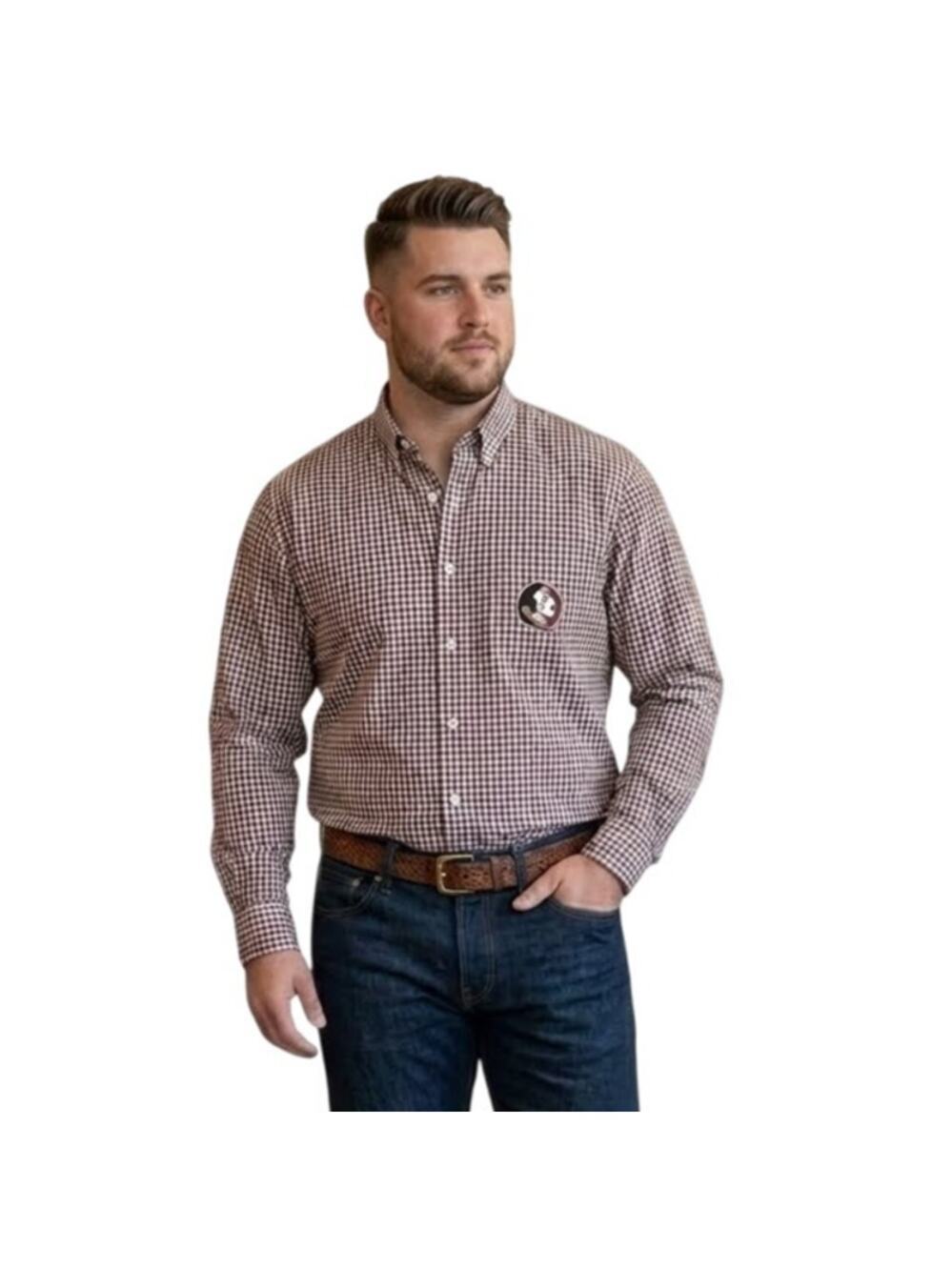 NEW Campus Specialties Florida Seminoles Long Sleeve Button Up Shirt Men's Large
